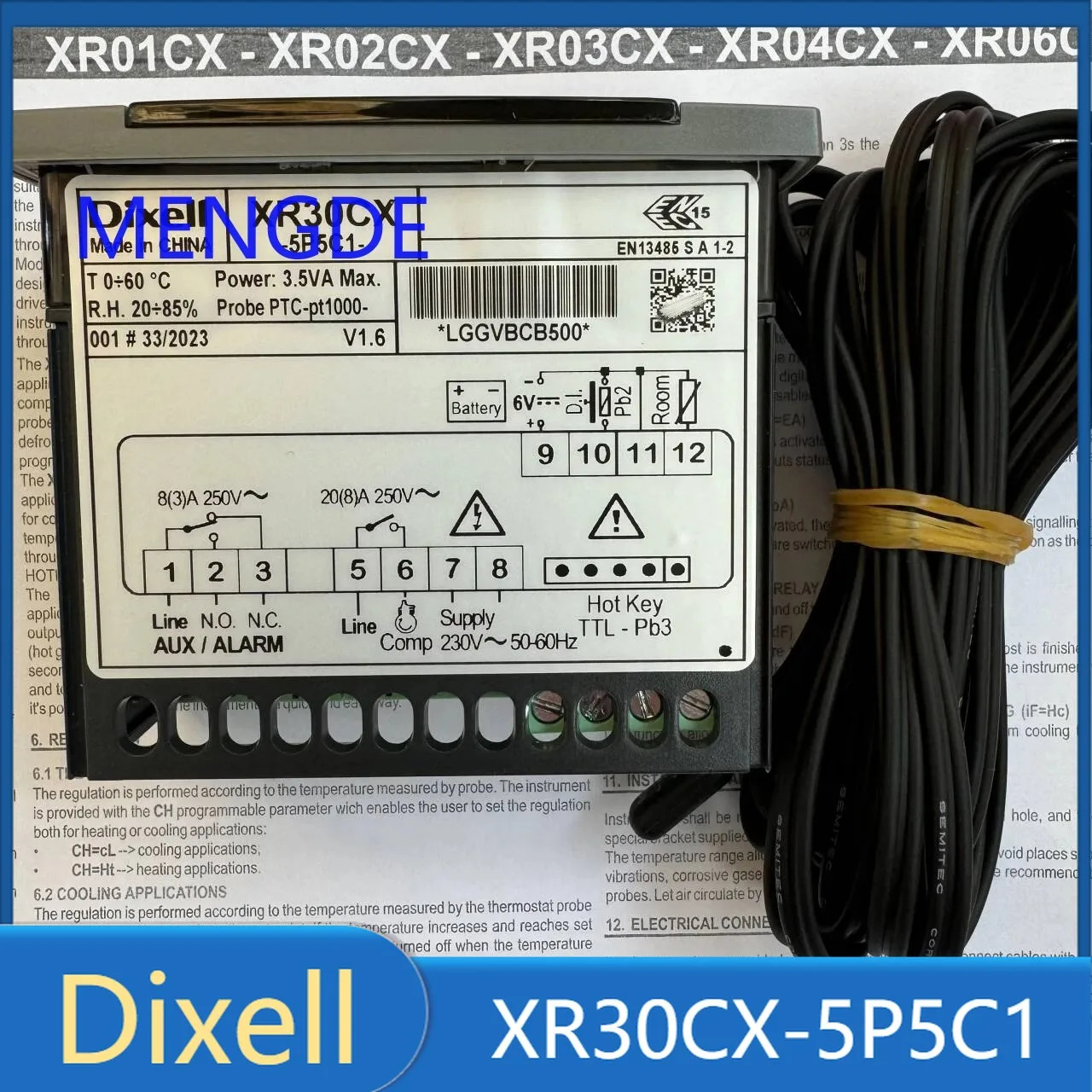 Dixell XR30CX XR30CX-5P5C1 온도 조절기 센서 포함