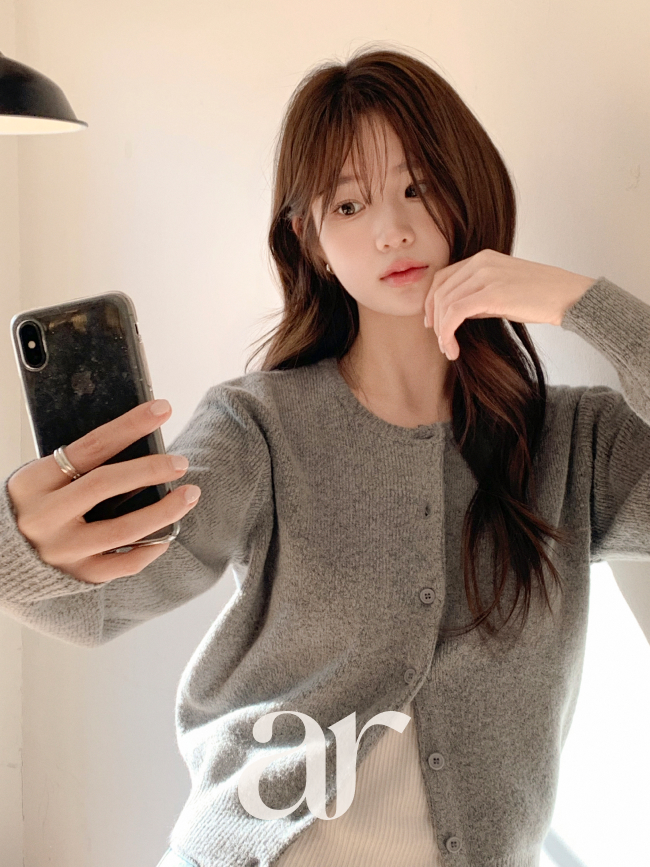 (초봄까지쭈욱) 라운드넥 브이넥 2타입 긴팔 니트 가디건 cd3608 이미지 6