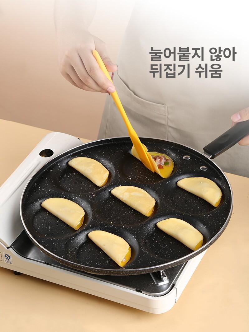 4구 7구 후라이팬 에그팬 나눔팬 원형 브런치 계란 조리팬 - 상세 이미지 3