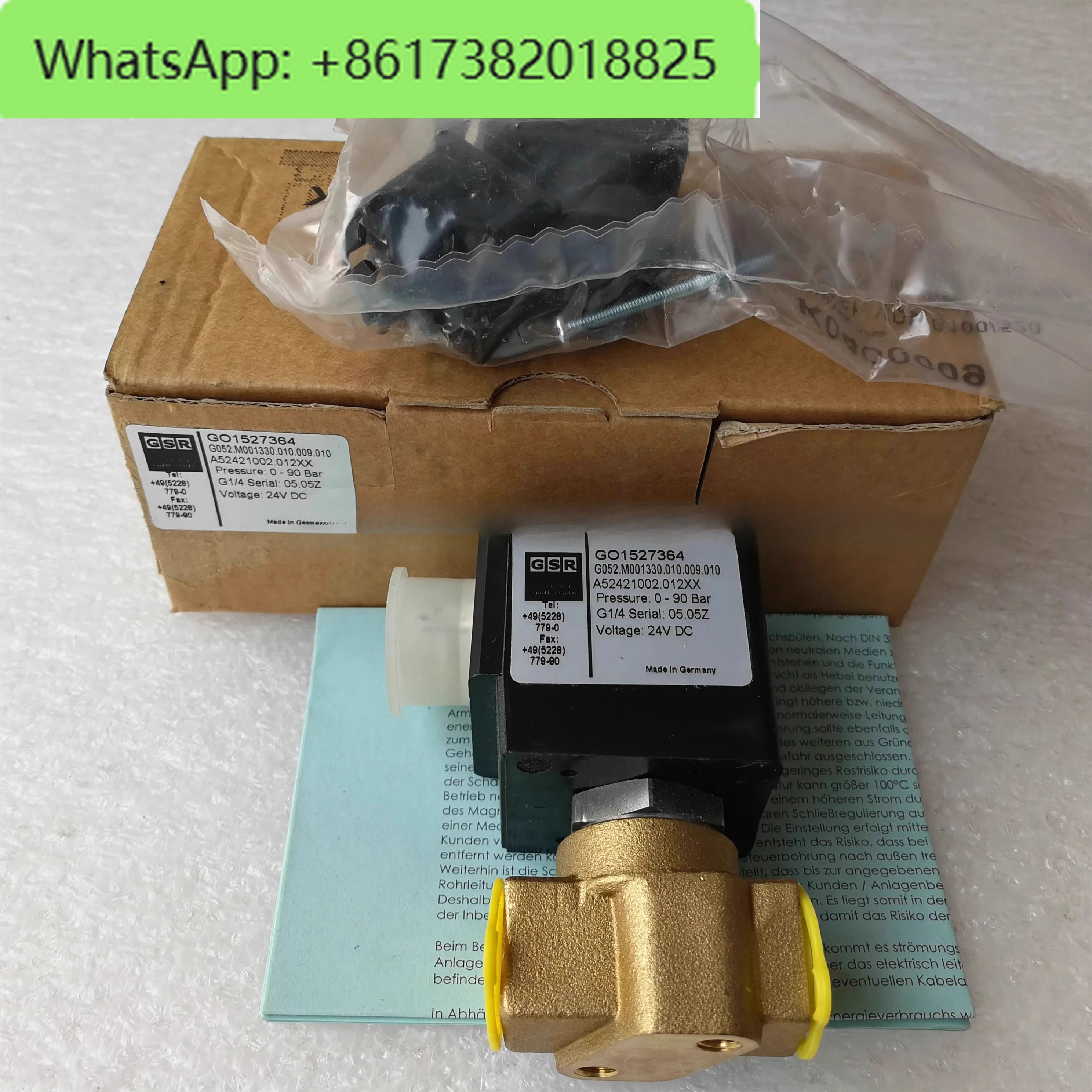 A52421002.012XX 독일 GSR 솔레노이드 밸브 K0510110 DC24V