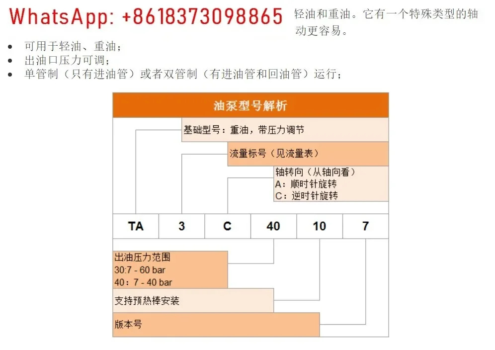 TA2C TA3C TA4C TA5C3010 오일 펌프 Riyalu 블랙 버너 부품