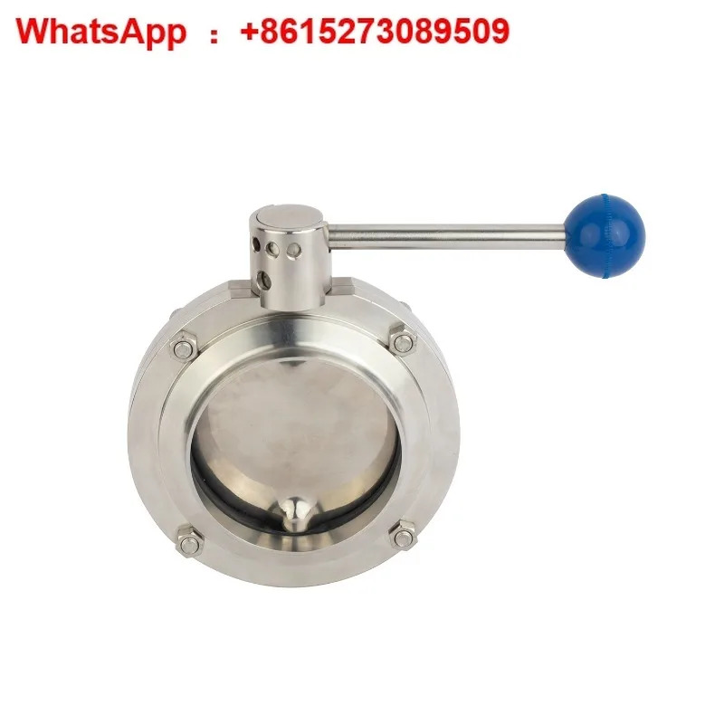 SS316 DN25 클램프 수동 드라이브 공압 PTFE 씰링 일반 위생 버터플라이 밸브