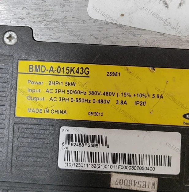 주파수 변환기 BMD-A-015K43G 380V 1.5KW 리퍼 완료 OK