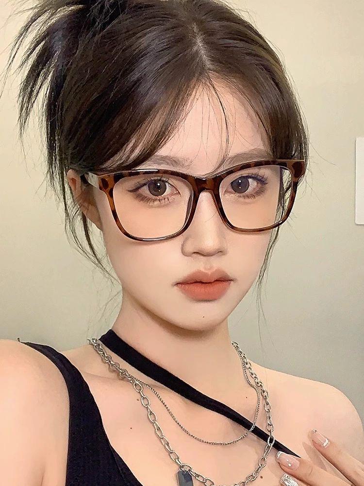 캣아이 안경 안경테 캣츠아이 레오파드 하금테 복고 뿔테 은테 레트로 - 상세 이미지 4