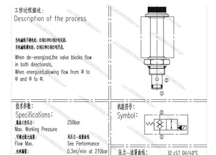 DHF08-228L/SV6-08-2NCSP 이위치 양방향 대유량 체크 솔레노이드 밸브