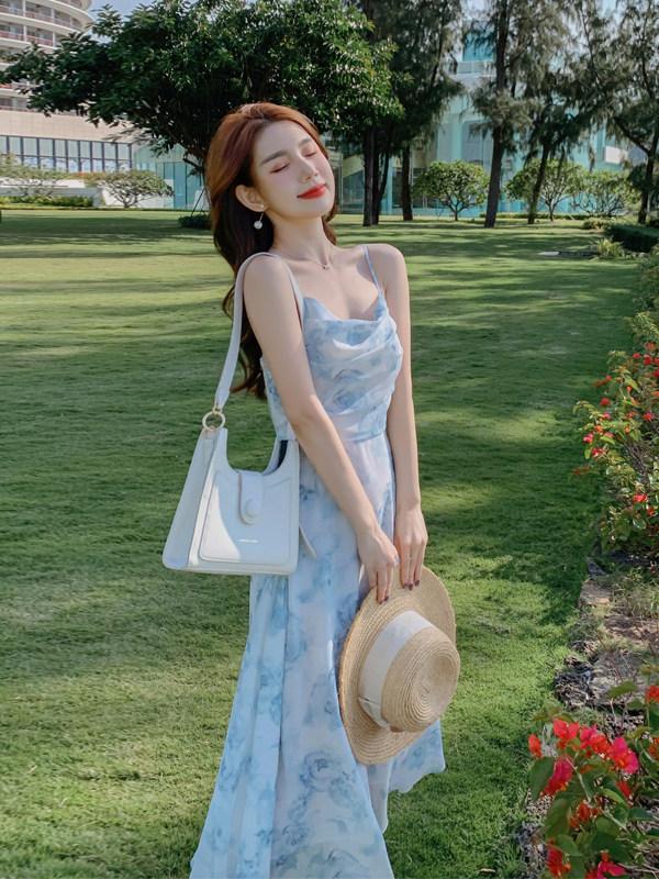 빅사이즈 하객룩 베트남원피스 솔로지옥 신슬기 신지연 휴양지커플룩 원피스 태국 쉬폰 하와이 - 상세 이미지 4