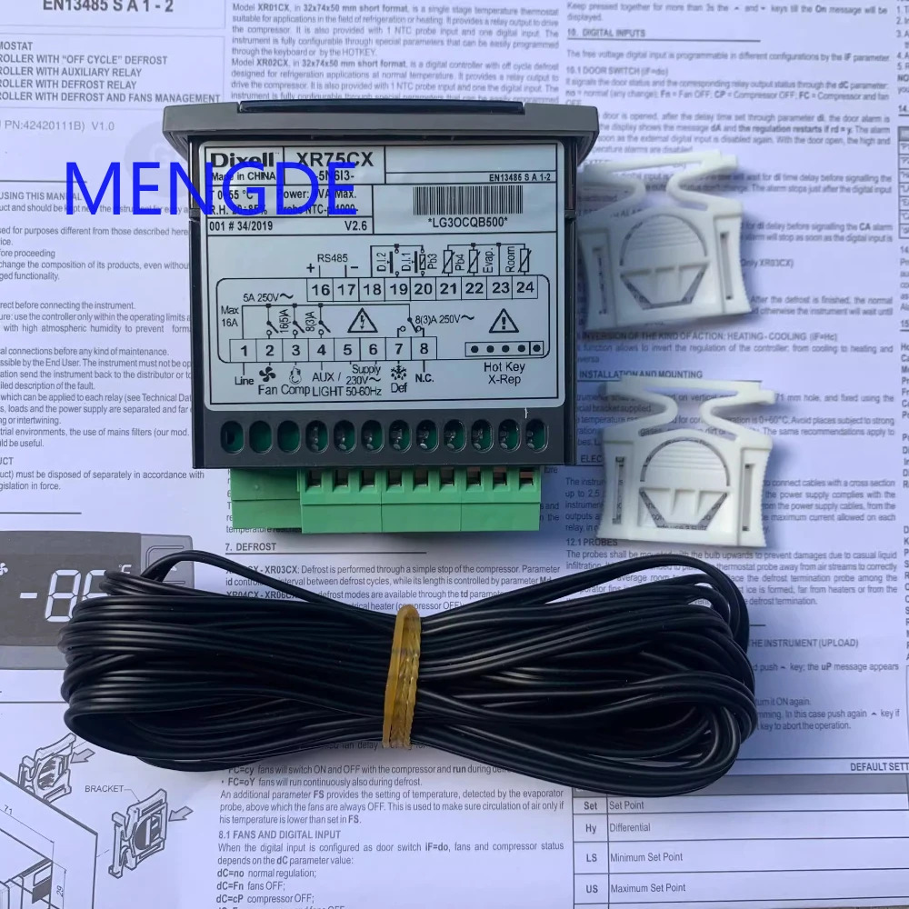 Dixell XR75CX-5N6I3 XR75CX 온도 조절기 듀얼 프로브 새