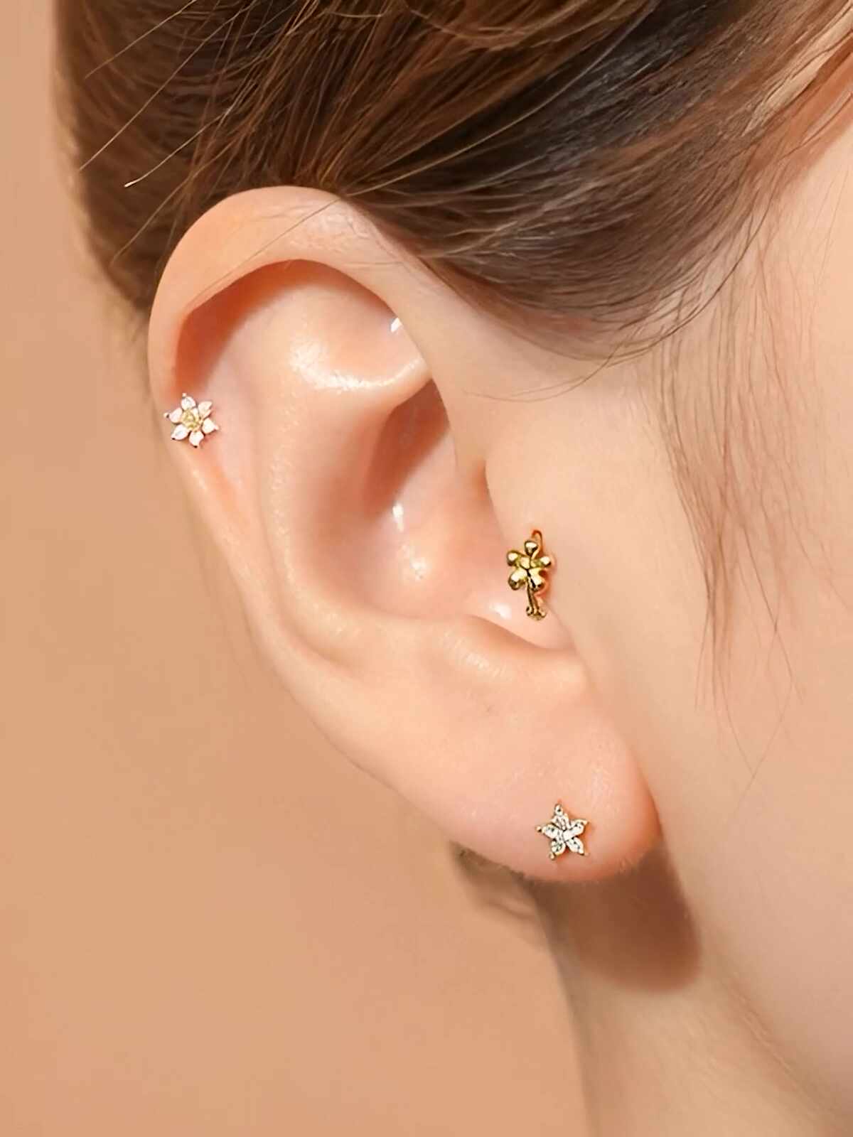 [0.8mm]14K 로즈골드 인터널 시그니처 라블렛 피어싱 귀걸이 29종