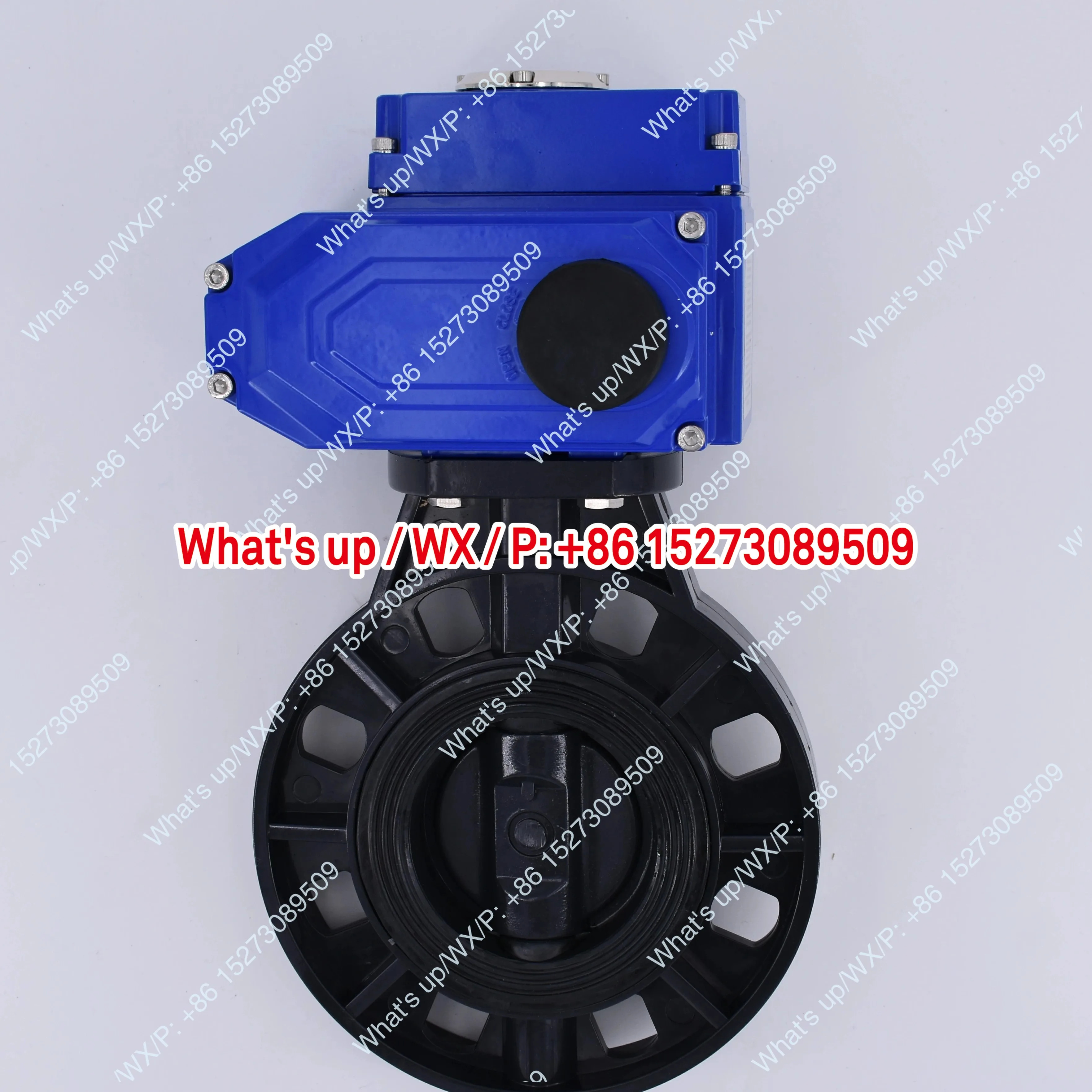 전동 PVC 버터플라이 밸브 UD971X-10S 플라스틱 웨이퍼 유량 제어