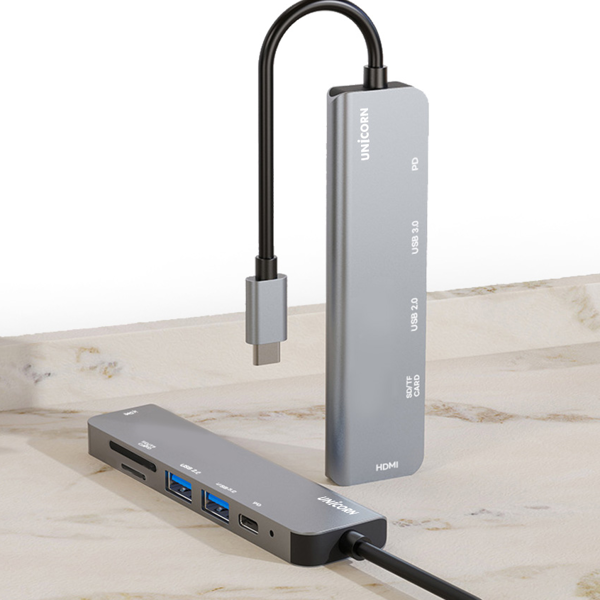 6in1 c 타입 멀티 허브 고화질 usb 멀티 허브 노트북 - 상품 이미지