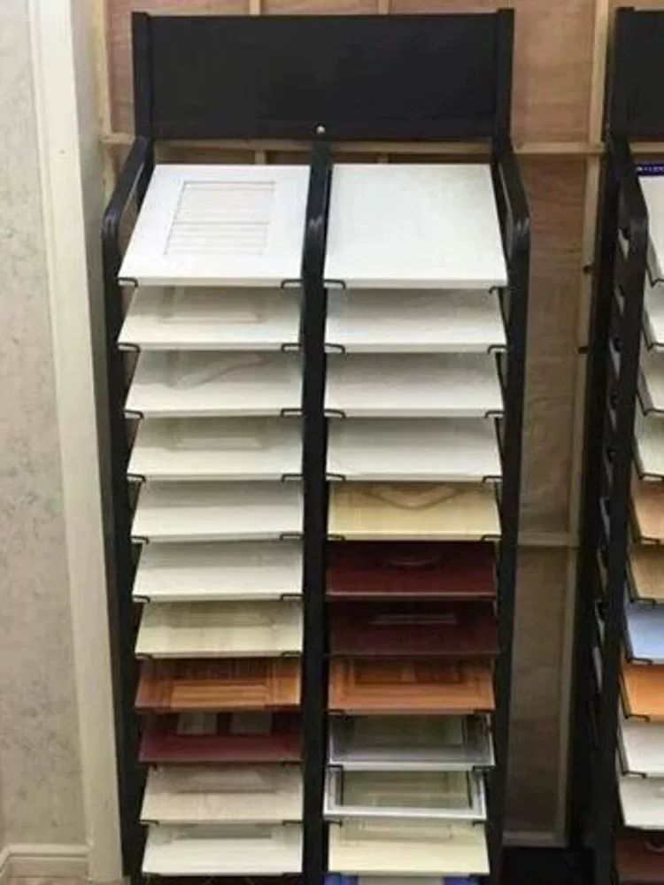 타일진열대 대형 대리석 전시대 거치대 선반 1열 스탠드 깊이 300x너비 600 이중 24칸 - 상세 이미지 2