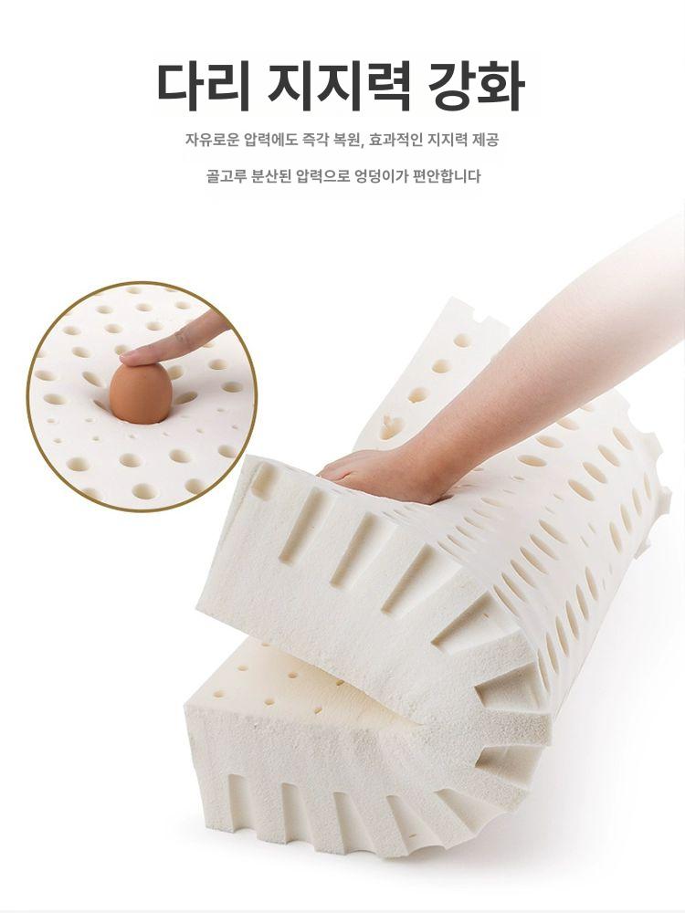 천연라텍스방석 10cm 높은방석 좌식방석 쿠션 라텍스 딱딱한 의자 사무실 셔닐 베개 - 상세 이미지 3