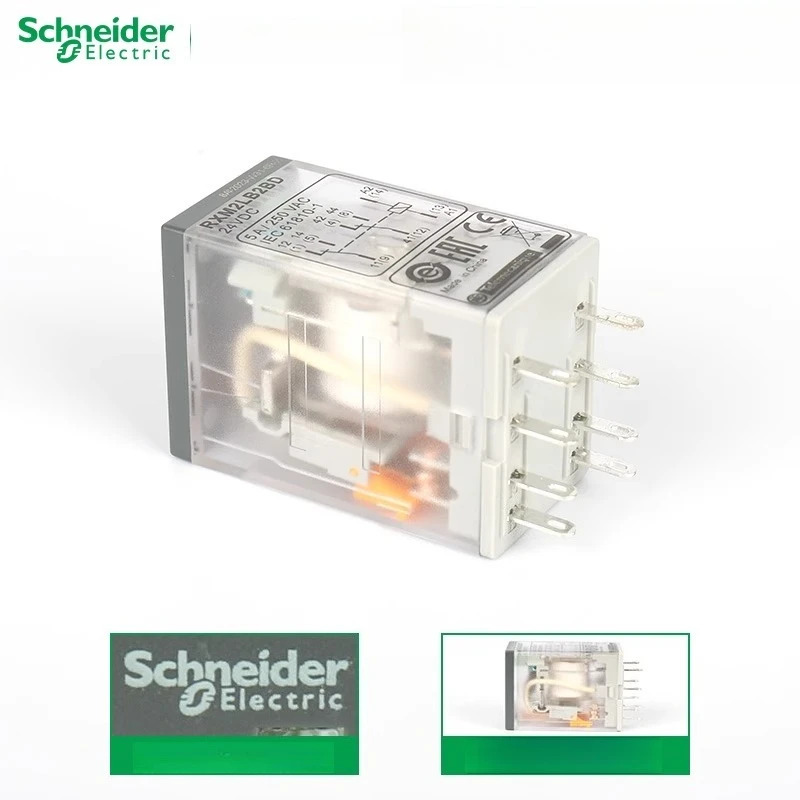 10PCS 슈나이더 릴레이 RXM2LB2BD RXM2LB2P7 RXM2LB2B7 RXM2LB2F7 RXM2LB2JD RXZE1M2C RXZE2S108M 2NO 2NC 5A LED