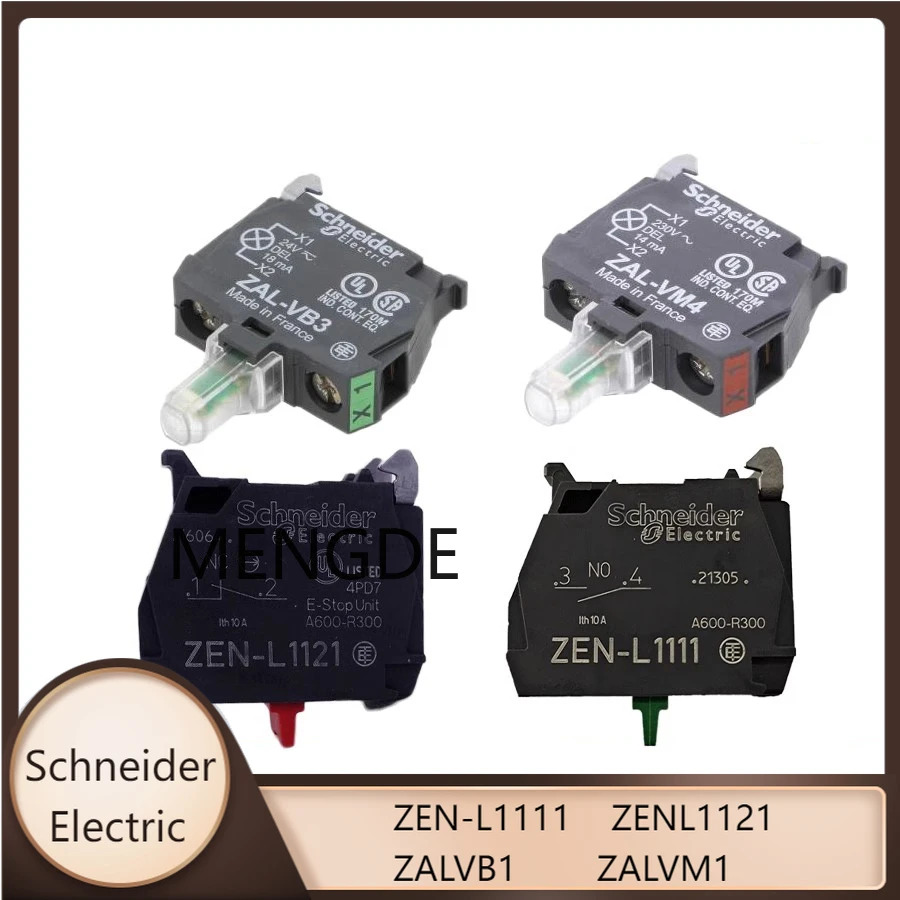 10 PCS Schneider ZEN-L1111 NO ZEN-L1121 NC ZALVB1 24V ZALVM1 220V 버튼 스위치 XB4 XALD XALK 접촉 블록 New
