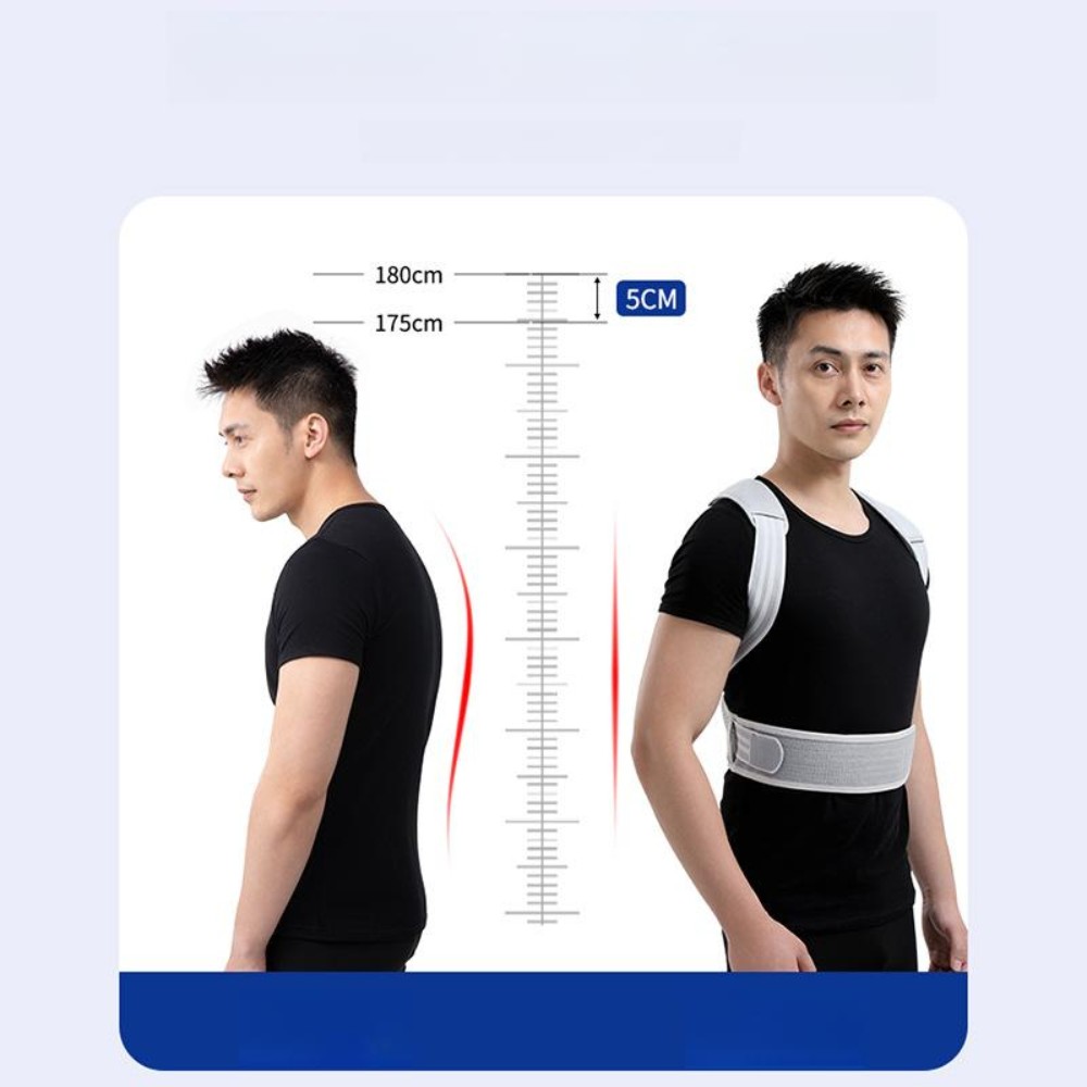 성인용 등 교정기 등받이 보호대 등형 교정 밴드 블랙 S 150-175cm40.0-52.5kg - 상품 이미지