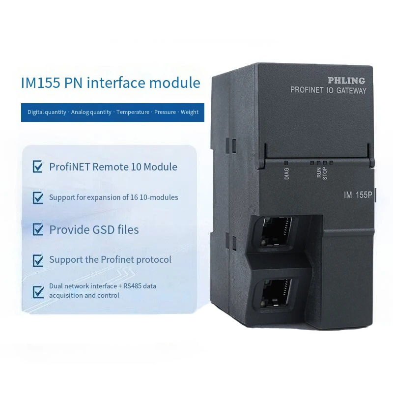 IM155 원격 IO 모듈 PN 인터페이스 DCS 시스템 ProfinetModBus RTU로 ET200SP 대체