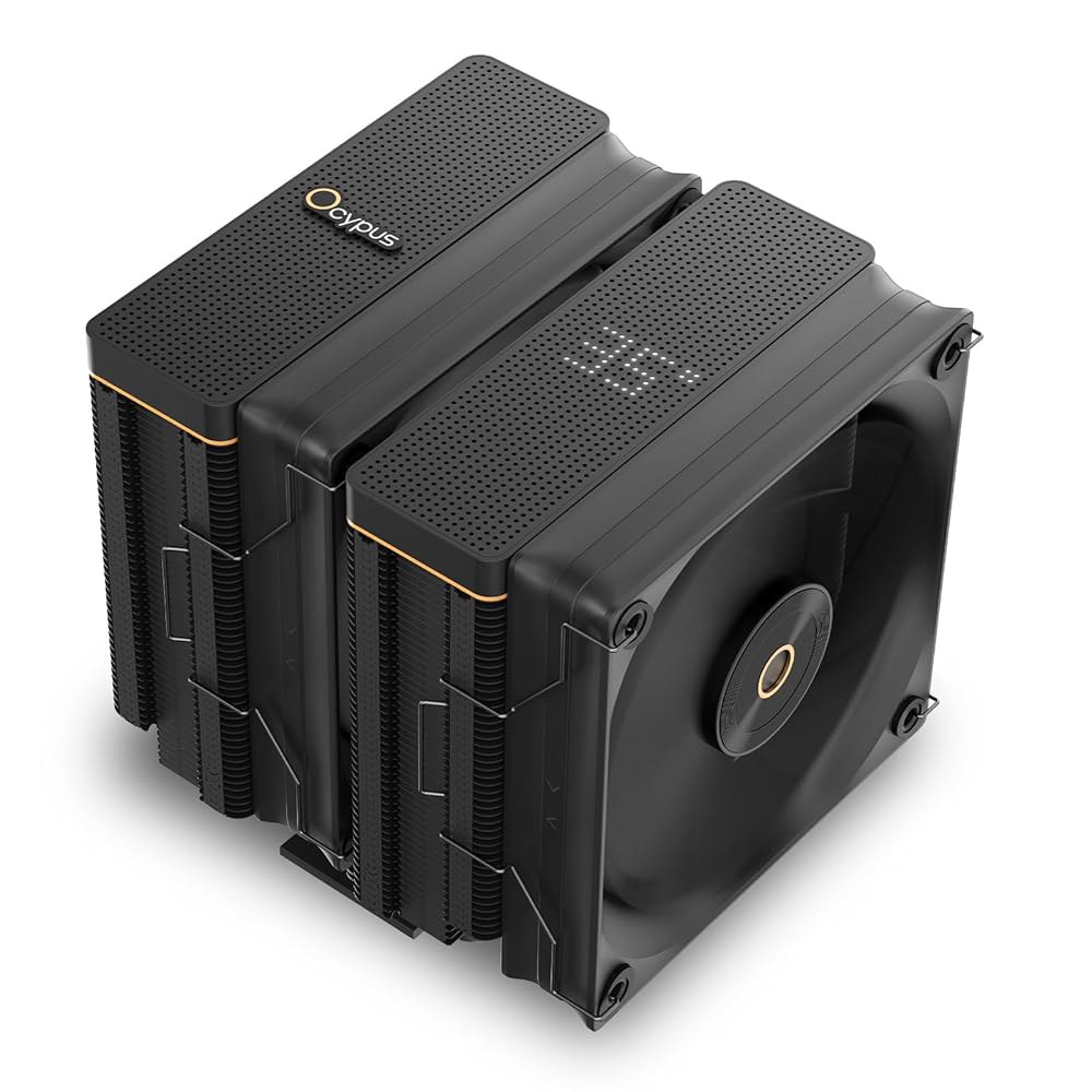 Iota A62 BK CPU 쿨러, 새로운 디지털 디스플레이가 장착된 에어 구리 히트 파이프 6개, 120MM FDB 팬, AMD AM4 / AM5용 냉각 인텔 LGA 115X - 상품 이미지