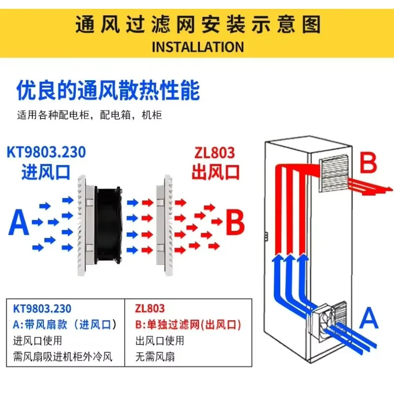 환기 필터 세트 KT/FB9807/9801/9802/9803/9804/9805.230 루버 그릴