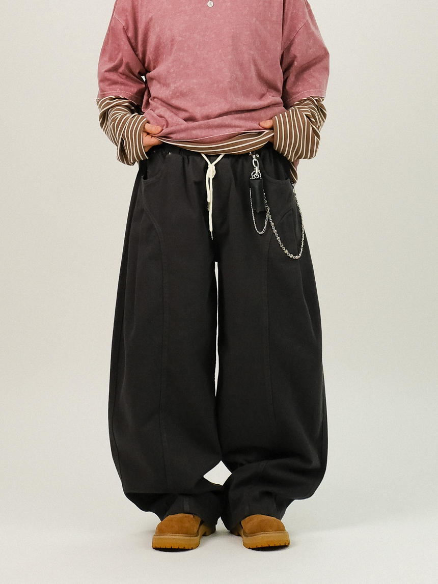 MDおすすめ] AN Cotton Rivet Balloon Pants - 세미카지