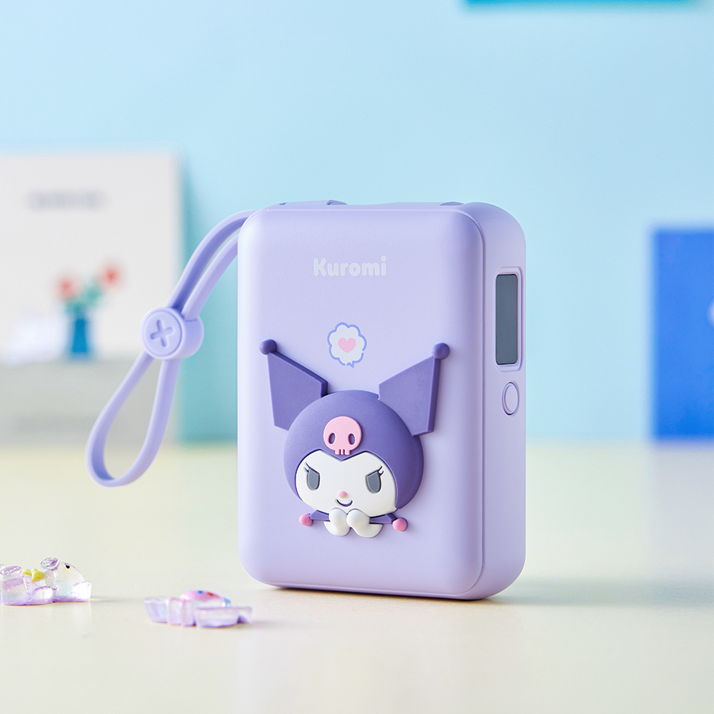 산리오 쿠로미 대용량 보조배터리 10000mAh 잔량표시 고속충전 일체형 - 상세 이미지 4