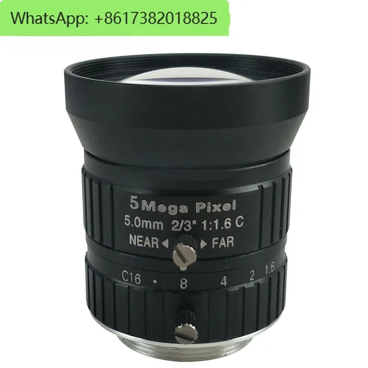 산업카메라 렌즈 500만 고정 초점 수동 줌 2/3 C 포트 5mm 8mm 12mm 16mm