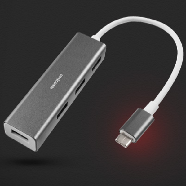 멀티포트 c 타입 usb 허브 확장기 usb 4 포트 허브 - 상품 이미지