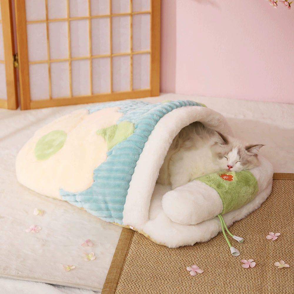 고양이 숨숨집 쿠션 하우스 텐트 대형 동굴 침대 방석 - 상세 이미지 4