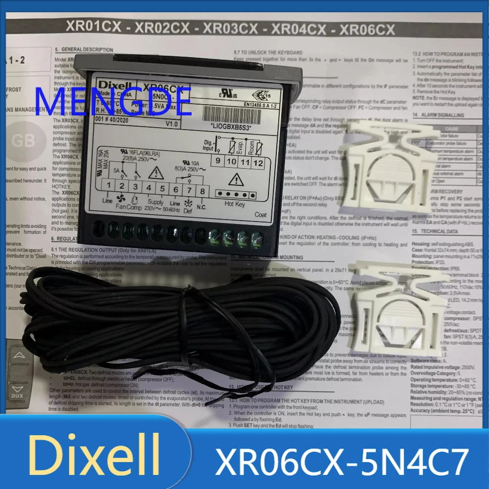 Dixell XR06CX-5N4C7 XR06CX 온도 컨트롤러 프로브센서 포함