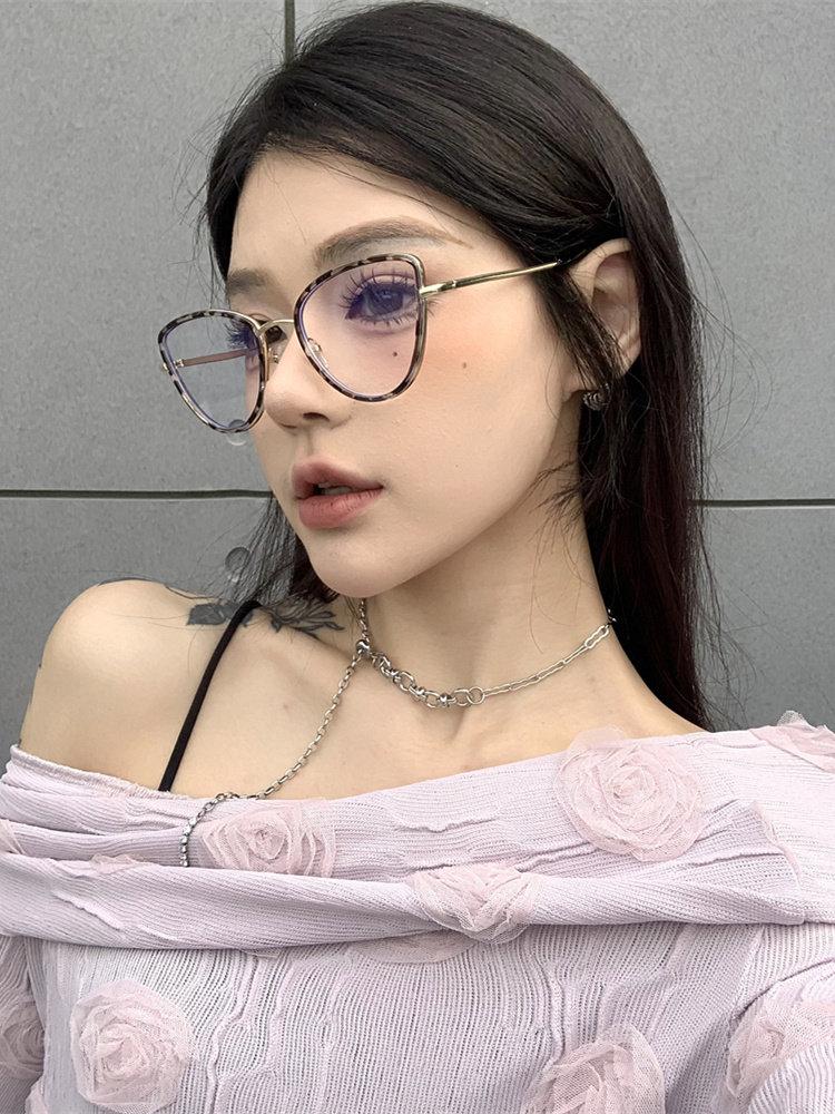 캣아이 안경 안경테 캣츠아이 레오파드 투명테 은테 금테 복고 레트로 - 상세 이미지 5