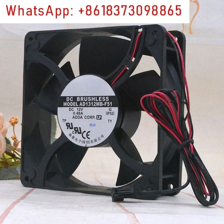 ADDA 12738 12V 0.48A 12.7cm AD1312MB-F51 얼음 저장 냉장 트럭 배기 팬