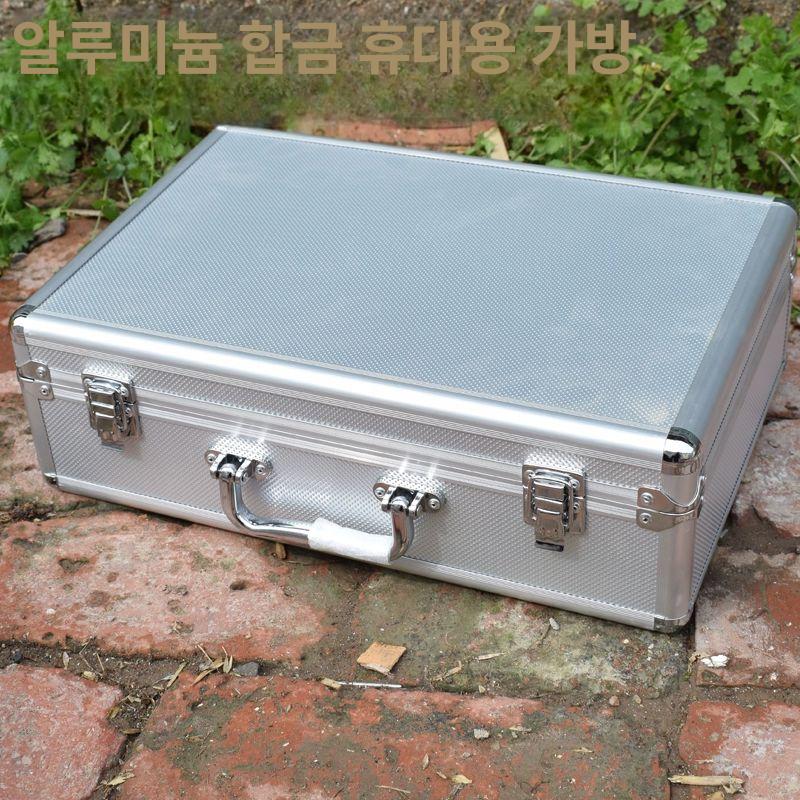 휴대용 금고 가방 귀중품 잠금장치 돈통 보관 40 x 30x15 이중 조합 자물쇠 - 상세 이미지 3