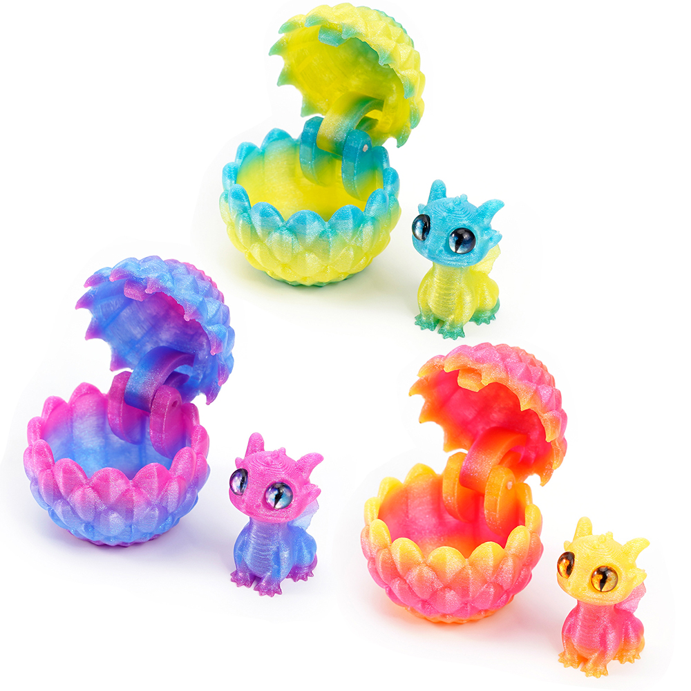 베이비 에그 드래곤 인형 모형 3D프린터 피규어 자유관절 장난감 소품 선물용 이미지 3