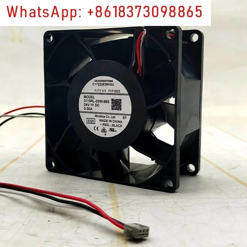 3115RL-05W-B69 24V 0.50A 8CM8038 인버터 냉각팬