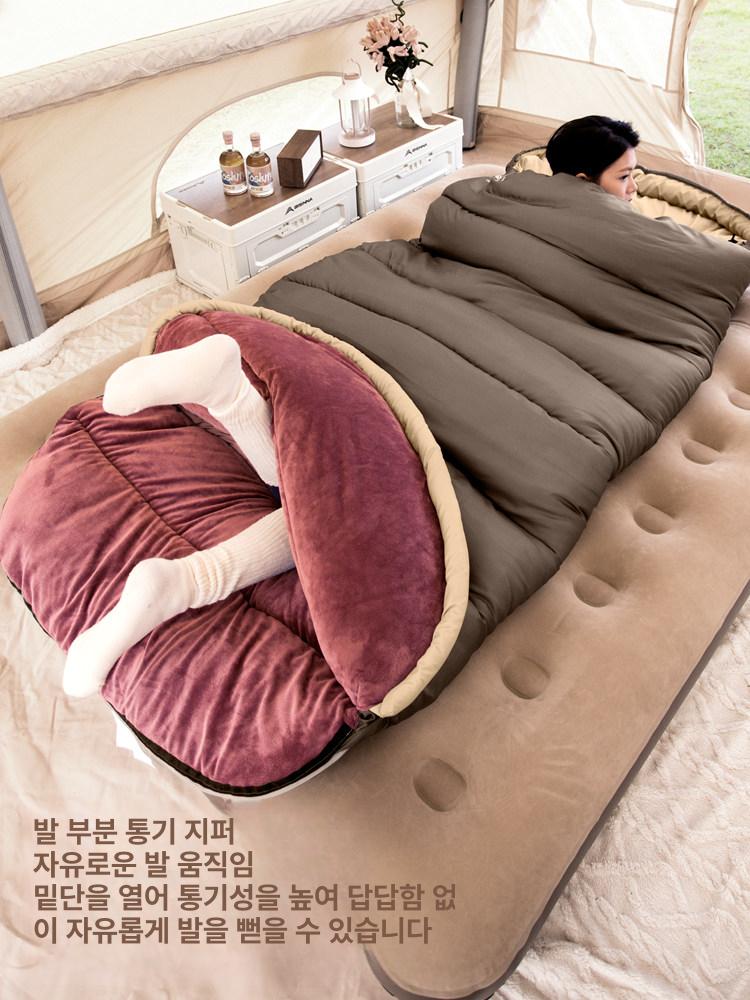 대형 동계 침낭 캠핑 차박용 경량 침낭 이불 - 상세 이미지 3
