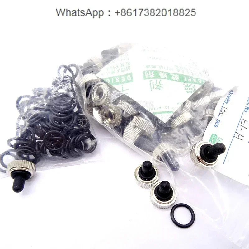 20Pcs T80-T 6MM 나사 매칭 토글 스위치 방수 캡 E1-H 블랙 실리콘 풀 팩