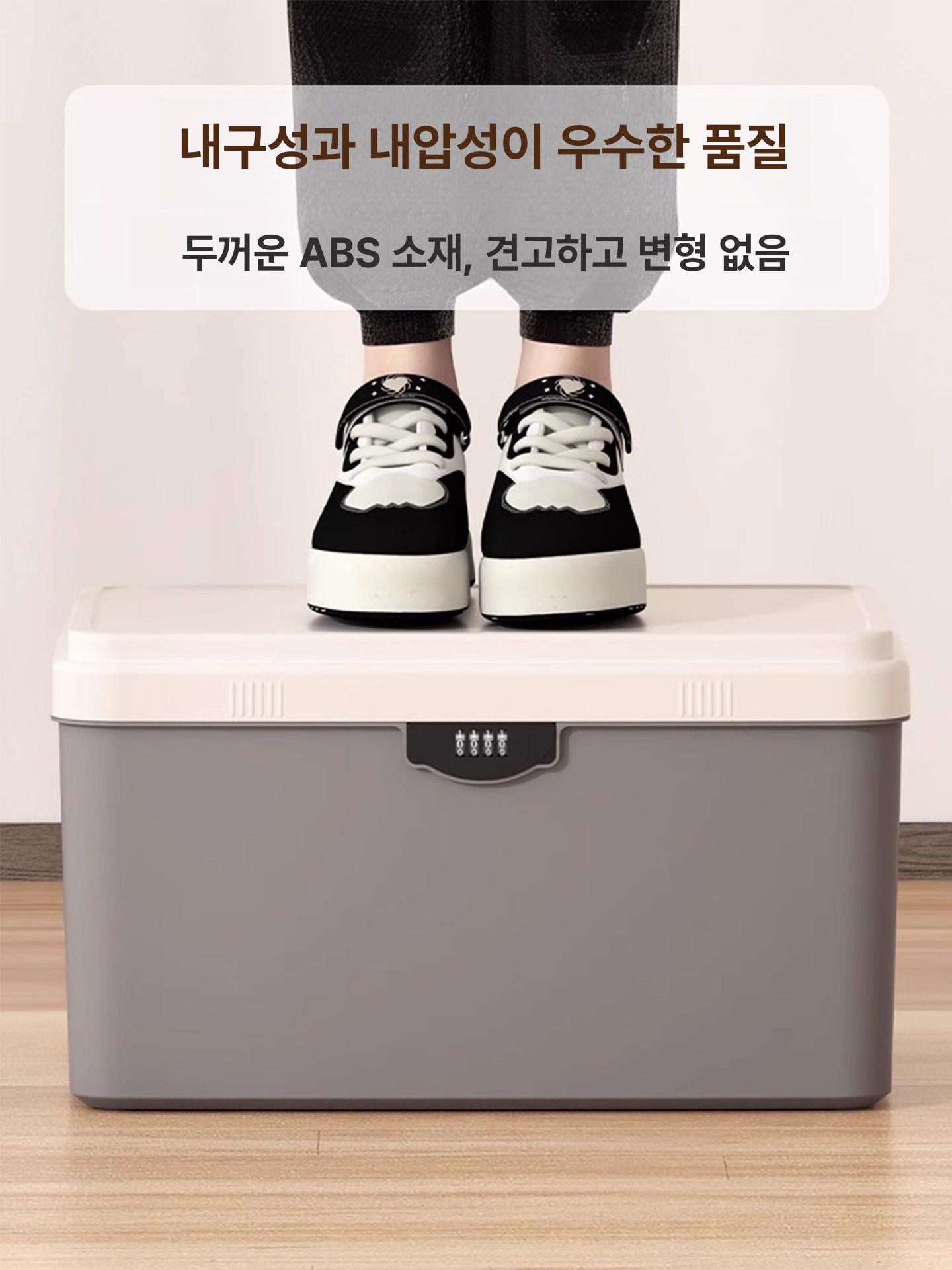비밀번호 박스 사무실 보관함 개인용 잠금상자 기숙사용 대형 에나멜그레이 4자리조합 + 칸막이 A4용 비밀번호 보관함 - 상세 이미지 5