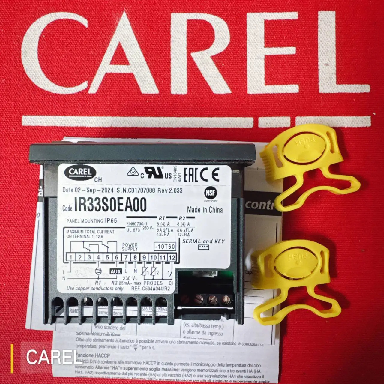 CAREL IR33S0EA00 온도 조절기 프로브 새