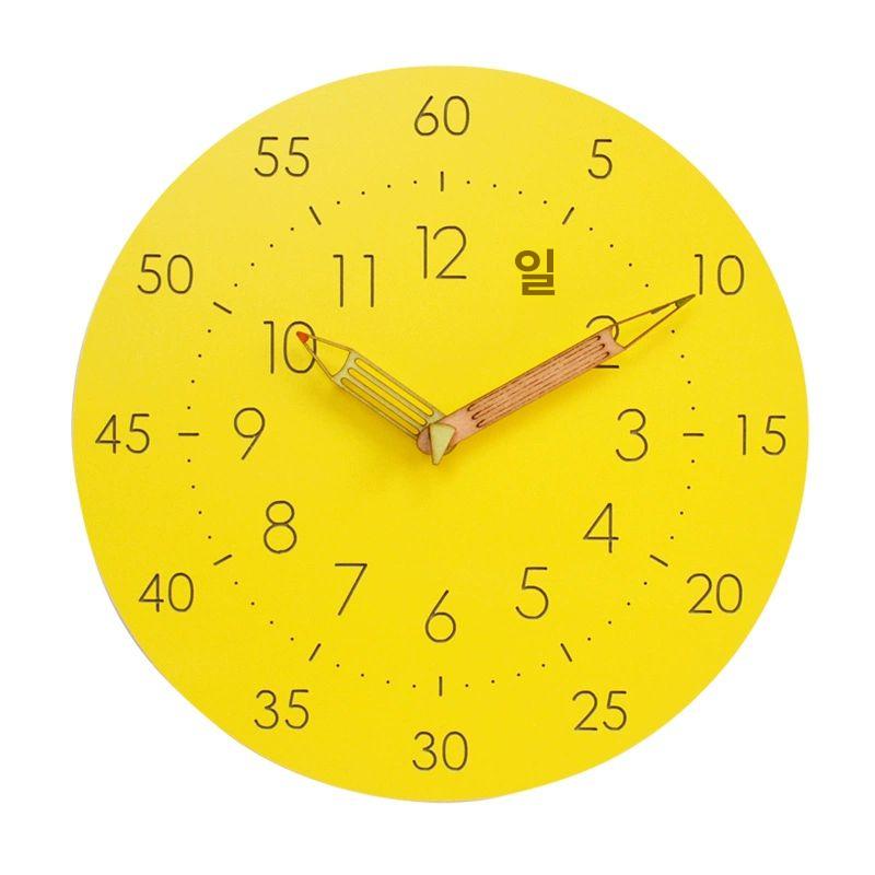 학습용 교육용 벽시계 인테리어 어린이 시계 공부 벽걸이 - 상세 이미지 3