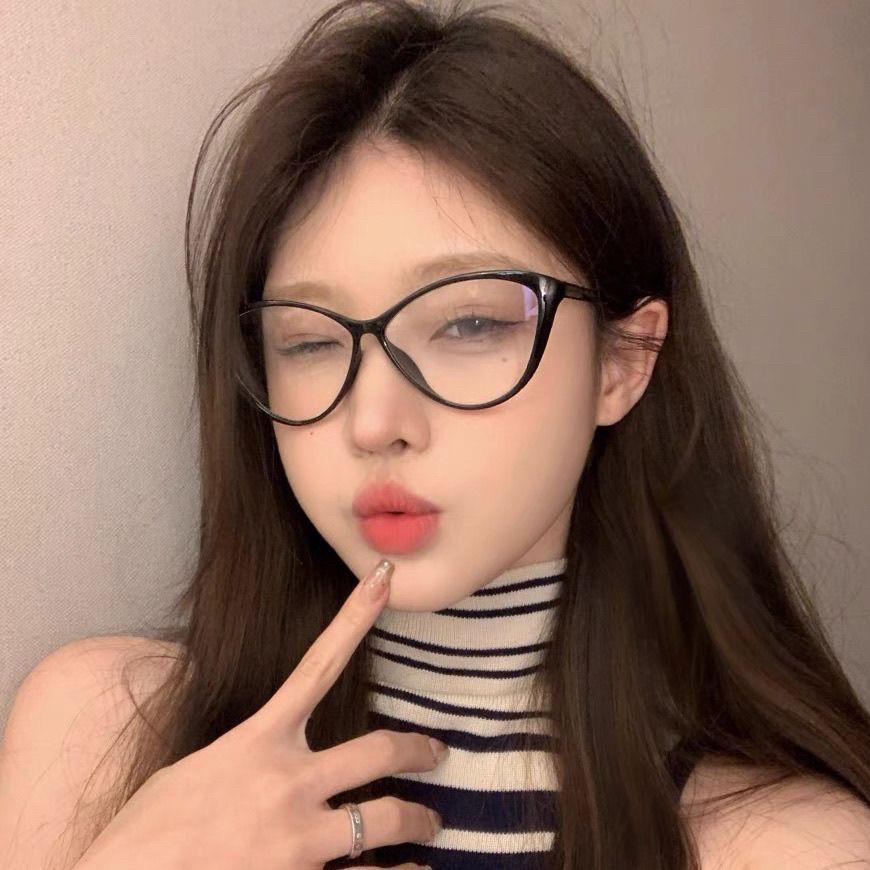 캣아이 안경 안경테 캣츠아이 빈티지 투명테 호피 레트로 하금테 뿔테 - 상세 이미지 2