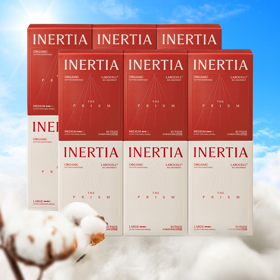 [4700만장 완판템] [12팩] 이너시아 더 프리즘 유기농 생리대 제품 이미지