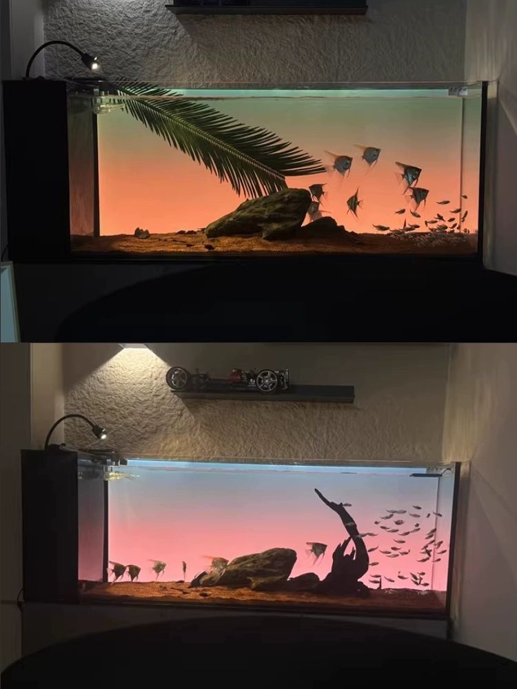 빛나는 수조 어항 백라이트 수족관 스크린 조명 120 x 60cm - 상품 이미지
