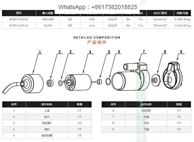 12V 저압 DC 탱크 펌프 미니 워터 RV 요트 seaflo