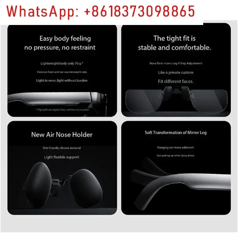 Air 2S 스마트 AR XR 안경 1080P 120Hz HD 휴대폰ipad PC 스위치 PlayStation Xbox U Giant