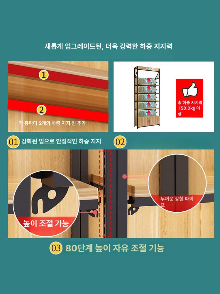 폰케이스 캐비닛 전시대 실내 휴대폰 매장용 디스플레이 캐비닛 5단 60 30x230cm - 상세 이미지 4