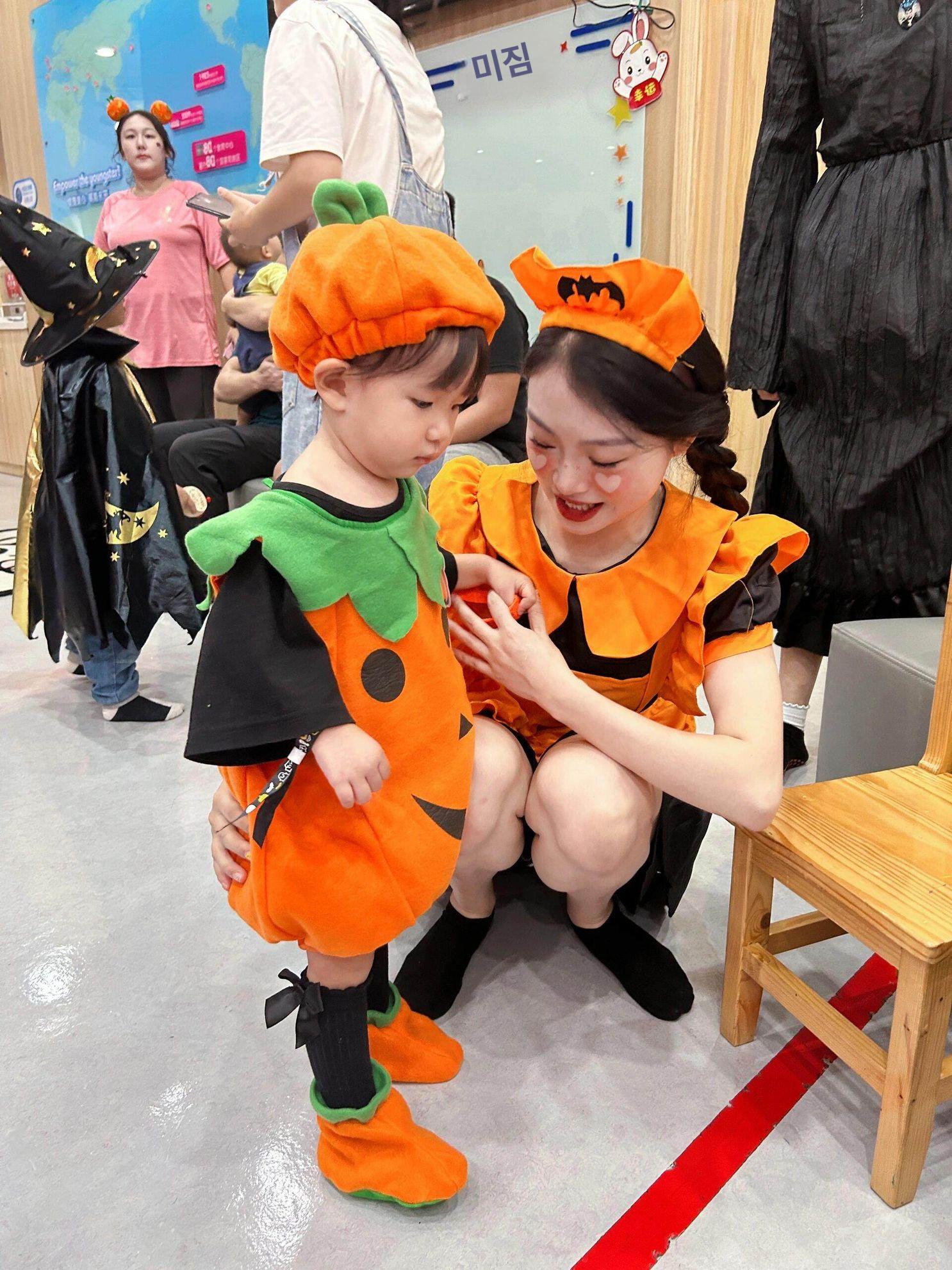할로윈 호박 의상 키즈 행사복 코스프레 파티용 인형탈 - 상세 이미지 2