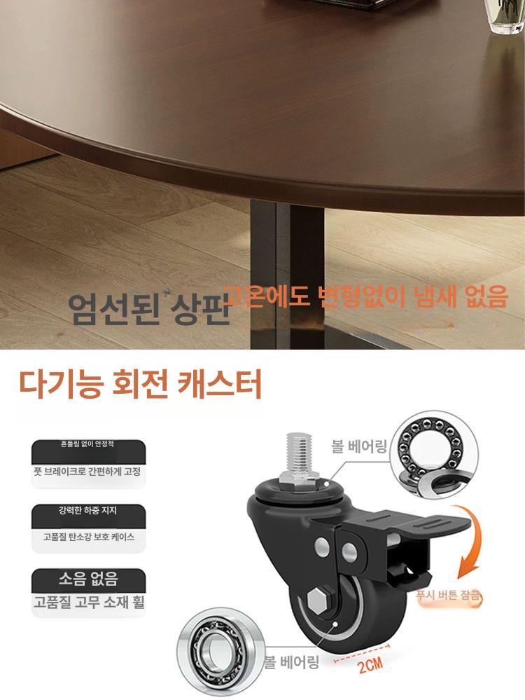 원형 접이식 거실 공부상 겸용 야외용 폴딩테이블 이동식 0.8m 4 6인용 - 상세 이미지 5