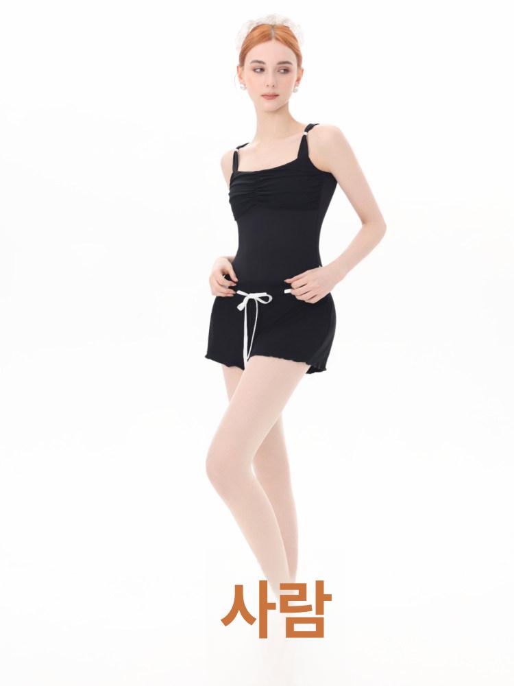 발레복 발레피트니스 성인 슬림핏 발레 홀터넥 취미 - 상세 이미지 3