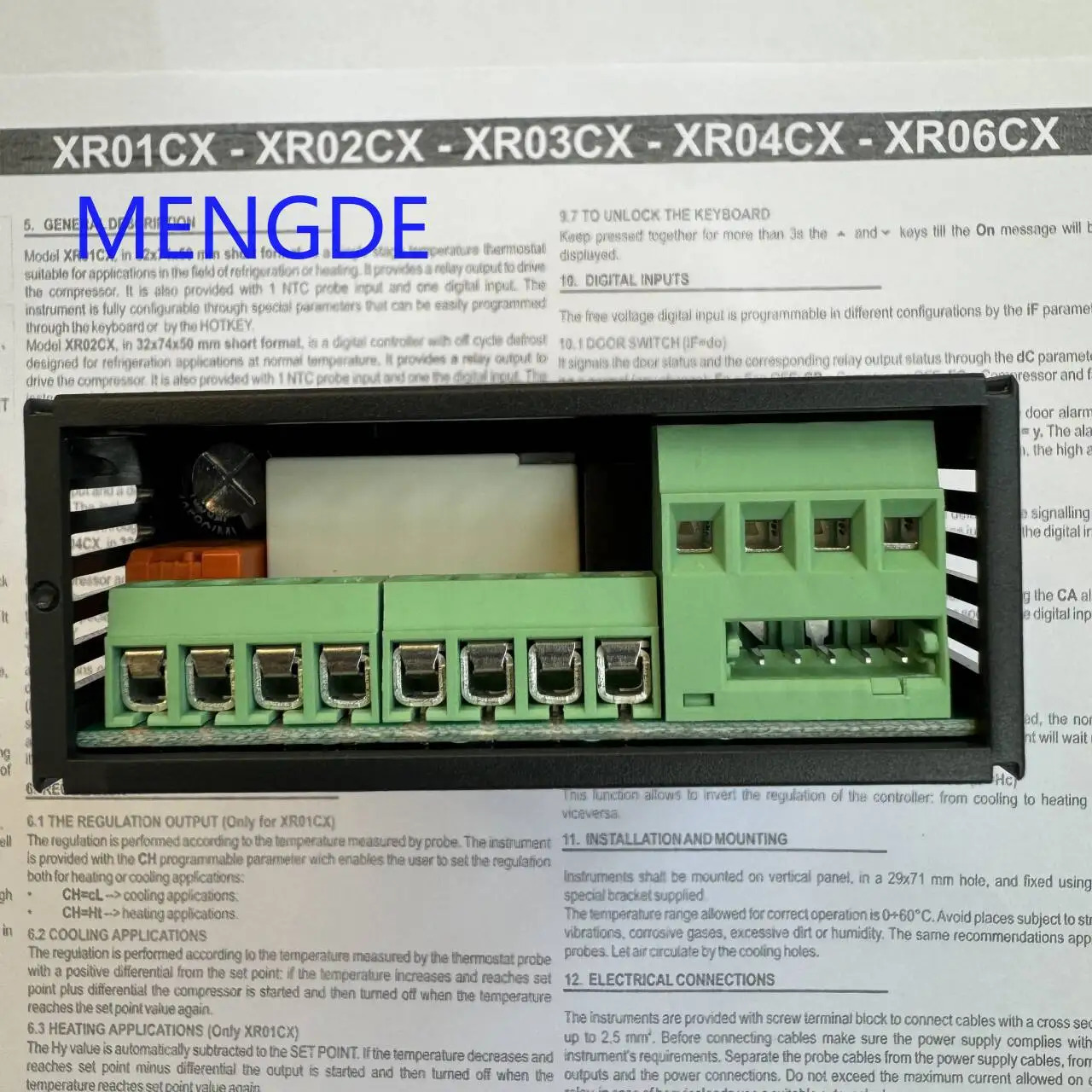 Dixell XR30CX XR30CX-5P5C1 온도 조절기 센서 포함