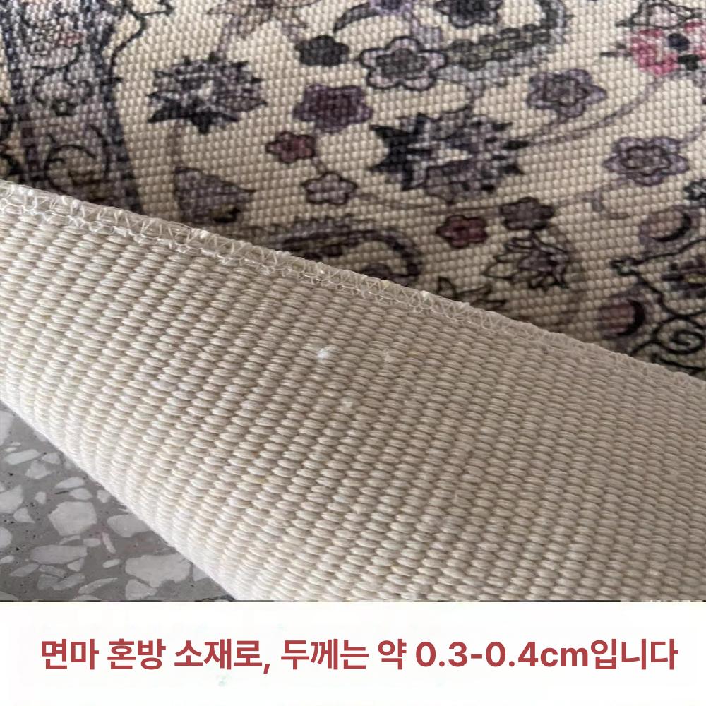 페르시안 대형 엔틱 양탄자 거실 에스닉 사계절 워셔블 ls2286 빈티지 페르시안 에스닉 레드 58 x 128cm+2 x 10cm 침대옆매트용 - 상세 이미지 2