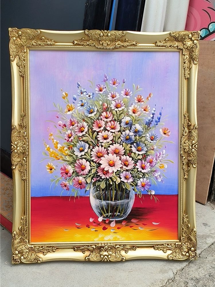거실 액자틀 엔틱 대형 원목 빈티지 현관 모던 다크샴페인골드 32 x 48인치 80 x 120cm - 상세 이미지 3